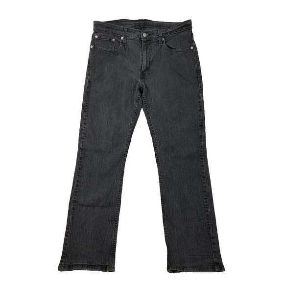 Levis 559 Jeans Mens 33x29 Black Straight Leg Comfort Fit Stretch Denim Pants - Picture 1 of 16